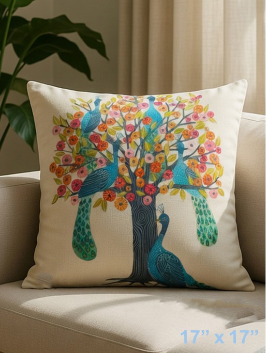 Birds Print Cushion & Filler